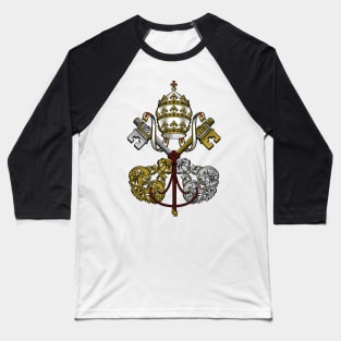 Emblem of the Papacy Holy See Baseball T-Shirt